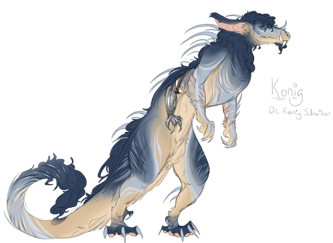 fullbody of a bipedal alien character