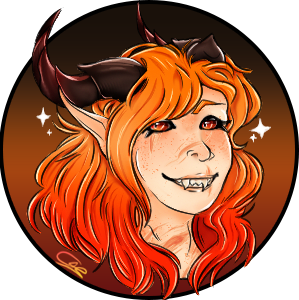 headshot of a devil character