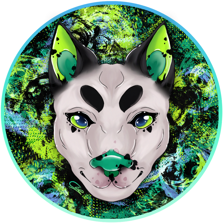 icon of a bull terrier on an abstract background